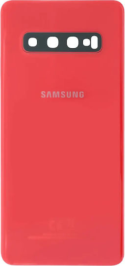 Задно Стъкло Капак Samsung Galaxy S10 Сервизен Комплект Червен