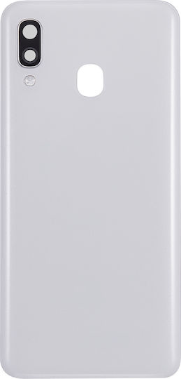 Задно Стъклено Капаче За Камера Съвместимо Samsung Galaxy A40 A405 2019 Следпазарно Плюс Бяло