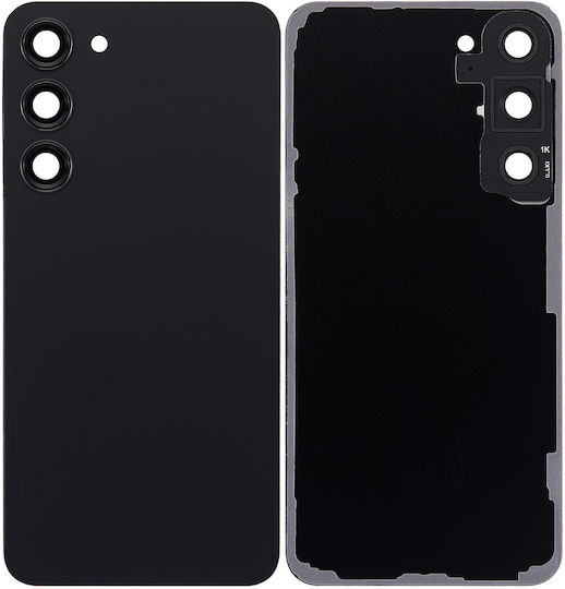 Back Cover Glas Kameraobjektiv Samsung Galaxy S23 Plus 5G Kein Logo Aftermarket Plus Phantom Schwarz