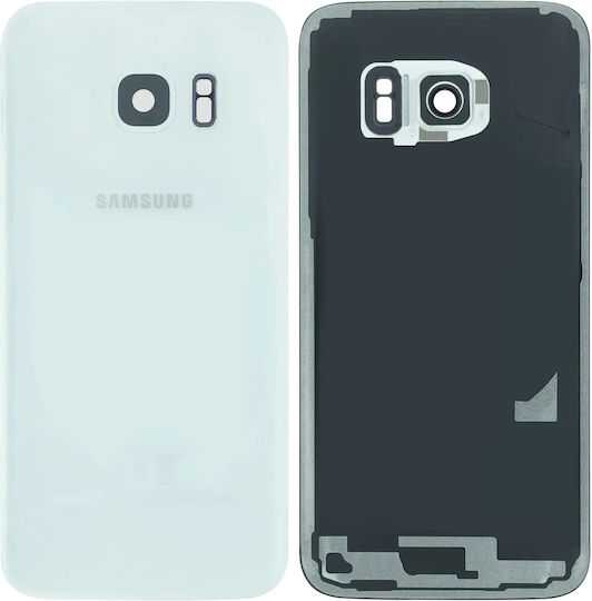 Back Cover Glass Samsung Galaxy S7 Service Pack White