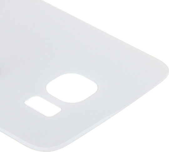 Rückseiten-Glas Samsung Galaxy S6 Ohne Logo Aftermarket Plus Weiß