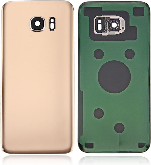 Rückseitiges Glas Kameraobjektiv Samsung Galaxy S7 Edge Service Pack Gold