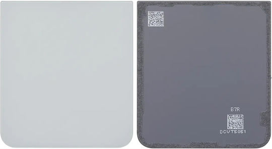 Bottom Back Cover Glass Samsung Galaxy Z Flip 7 Fe 5g No Logo Aftermarket Plus White
