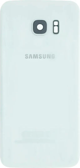 Back Cover Glass Samsung Galaxy S7 Edge Service Pack White