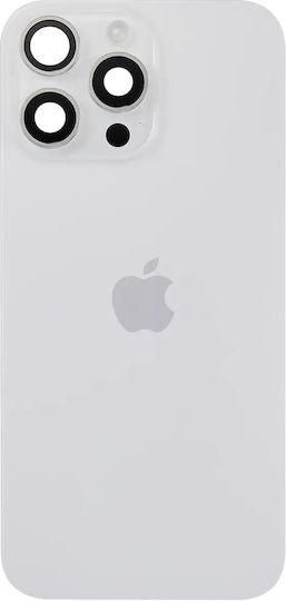 Back Glass W Magsafe Magnet Und Nfc Und Taschenlampe Flex Für iPhone 17 Pro Max Service Pack Weiß Titanium