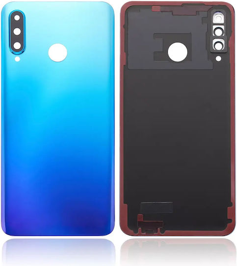 Задно Стъкло За Камера Huawei P30 Lite Nova 4e 4gb Ram Без Лого Пауново Синьо