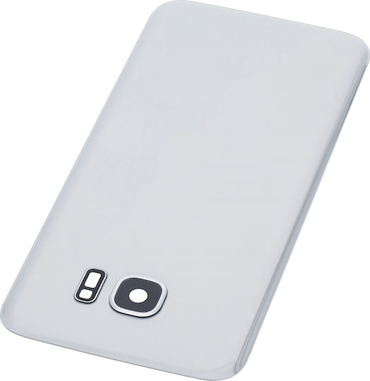 Back Cover Glass Kameraobjektiv Samsung Galaxy S7 Edge Kein Logo Aftermarket Plus Silber