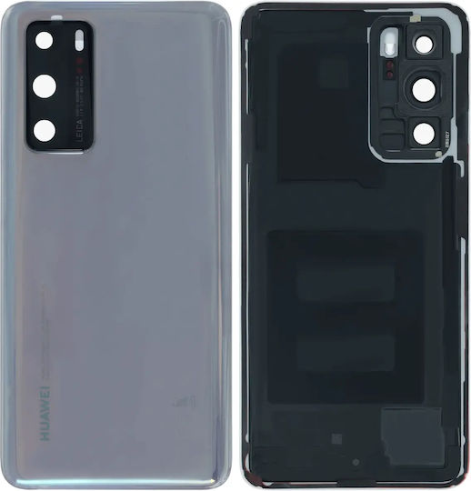 Back Cover Glass Huawei P40 2020 Service Pack Ice White