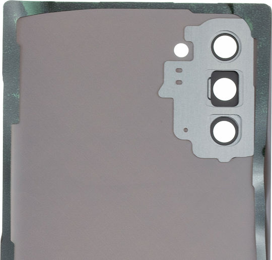 Rückseitiges Glas Kameralinse Samsung Galaxy Note 10 Ohne Logo Aftermarket Plus Aura Weiß