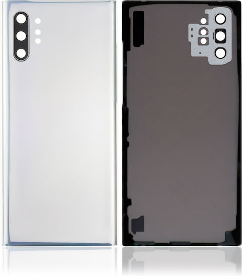 Back Cover Glass Camera Lens Samsung Galaxy Note 10 Plus 5g No Logo Aftermarket Plus Aura Glow Silver