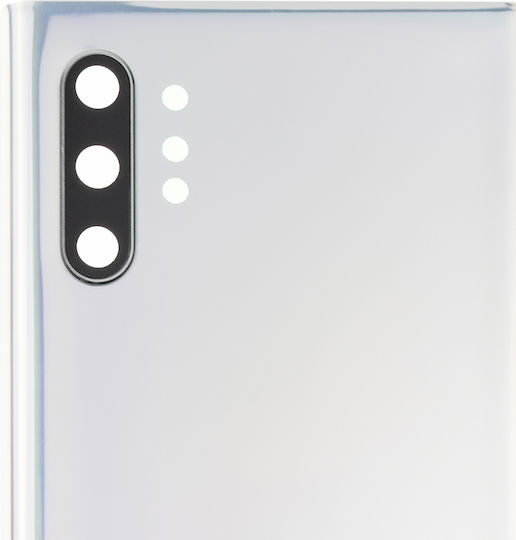 Back Cover Glass Camera Lens Samsung Galaxy Note 10 Plus 5g No Logo Aftermarket Plus Aura Glow Silver