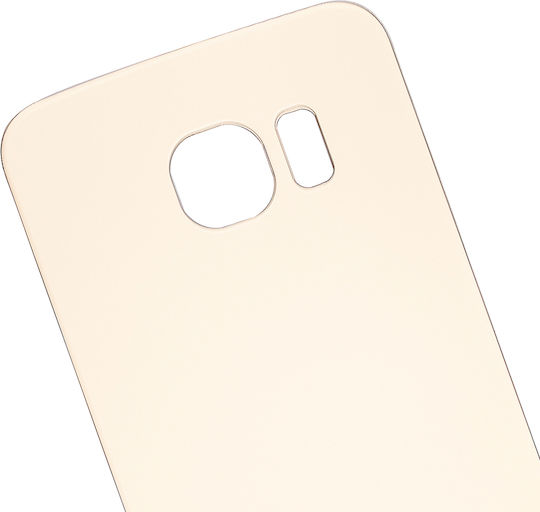 Back Cover Glass Samsung Galaxy S6 Edge No Logo Aftermarket Plus Gold