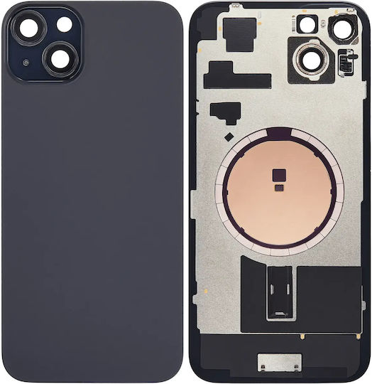 Back Glass W Magsafe Magnet iPhone 15 Plus Kein Logo Aftermarket Schwarz