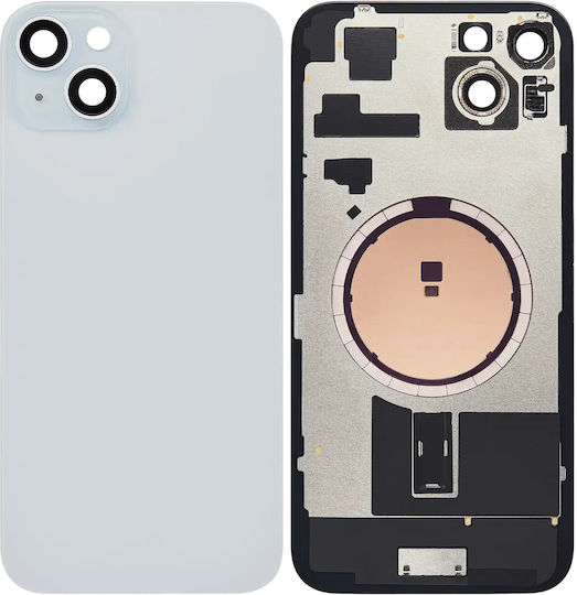 Back Glass W Magsafe Magnet Iphone 15 Plus No Logo Aftermarket Blue