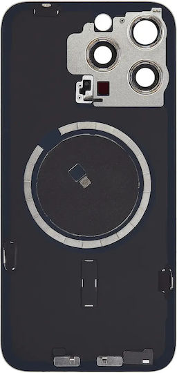 Rückglas W Magsafe Magnet iPhone 15 Pro Max Kein Logo Aftermarket Natürlicher Titan