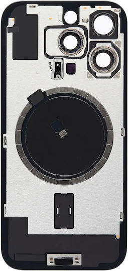 Rückglas W Magsafe Magnet iPhone 16 Pro Kein Logo Aftermarket Natürlicher Titan
