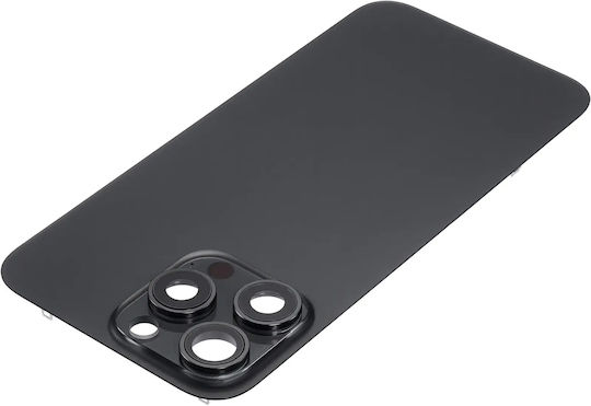 Задно Стъкло С Магнит W Magsafe За Iphone 15 Pro Max Без Лого Следпазарен Черен Титаниев