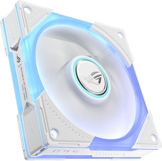Rog Eurux GR120 Reverse Blade Case Fan 2200rpm 70cfm with ARGB Lighting and 4-Pin PWM Connection White Edition