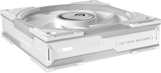 Rog Eurux GR120 Reverse Blade Case Fan 2200rpm 70cfm with ARGB Lighting and 4-Pin PWM Connection White Edition