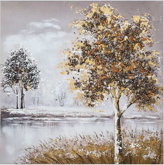 Wall Canvas Painting Handmade Oil Painting 70x70 Embossed Keskor 82597