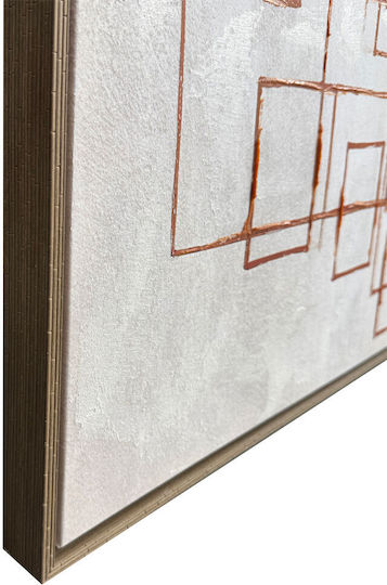 Rota Decorative Framed Painting 80x120x4cm Canvas Grey Oak Wood 1pc
