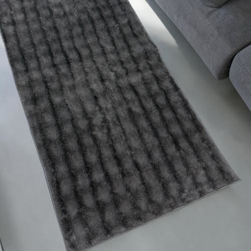 Linea Home 160x230cm Rutschfest Pelziger Dunkelgrauer Wohnzimmer Teppich Linea Home 160x230cm Rutschfest Pelziger Dunkelgrauer Wohnzimmer Teppich