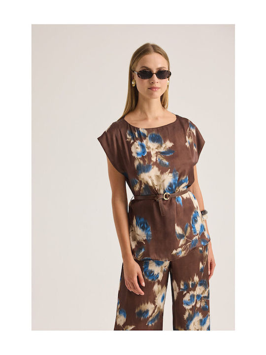 Damen Braunes Set mit Hose