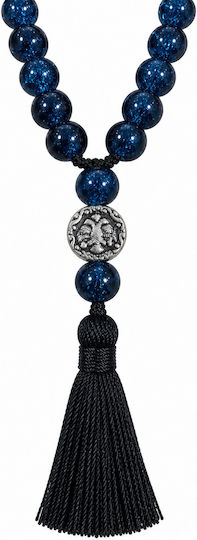 Orthodox Prayer Beads 30 Beads Blue Black Tassel