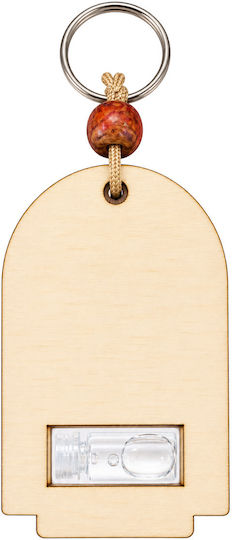 Wooden Christian Hanging Amulet Keychain Jerusalem Icons Stones & Bottle 7.5x5cm