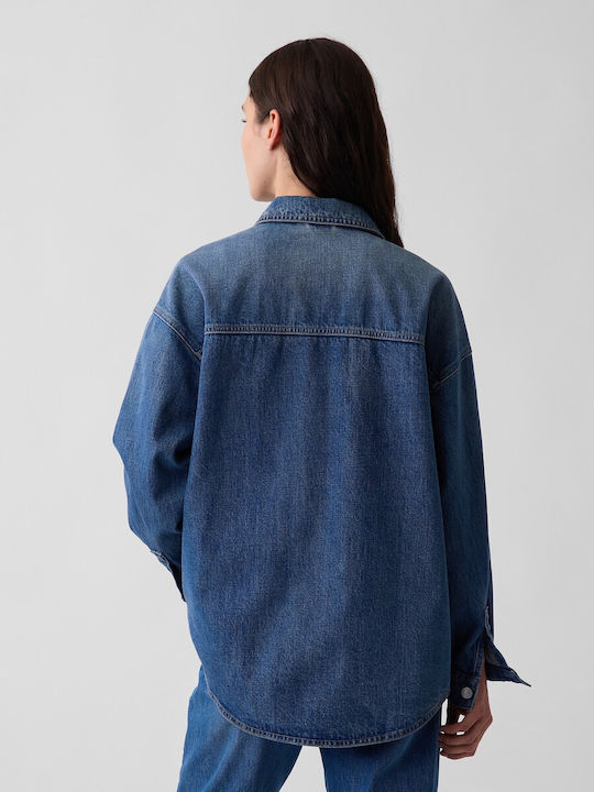 Γυναικείο Τζιν Μπουφάν Medium Wash