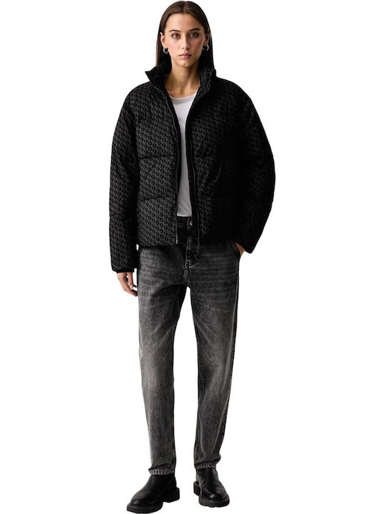 Дамско Puffer яке за зима Black