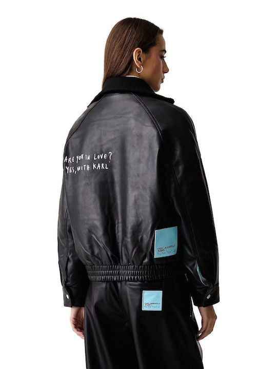 Damen Biker Jacke Schwarz