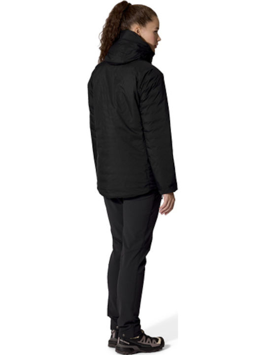 Microlight Women's Puffer Jacket Waterproof for Winter Black