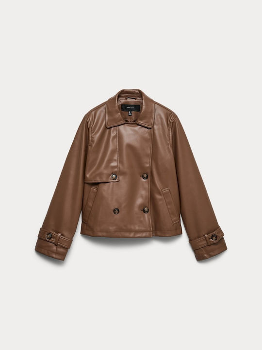 Γυναικείο Biker Jacket Cocoa Brown