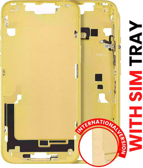 Mid-frame Housing W Small Parts Iphone 14 Plus Eu Global Version Aftermarket Plus Yellow