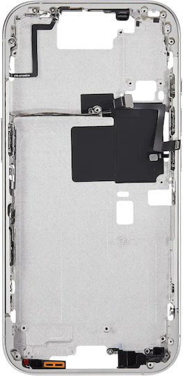 Mid-frame Housing Power Volume Button Iphone 16 Pro Us Version Aftermarket Plus White Titanium