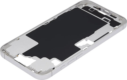 Mid-frame Housing Power Volume Button Iphone 16 Plus Us Version Aftermarket Plus White