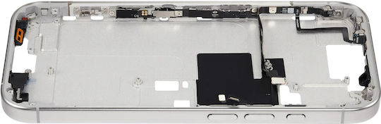 Mid-frame Housing Power Volume Button Iphone 16 Pro Us Version Aftermarket Plus White Titanium
