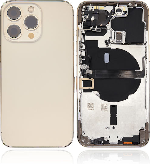 Заден Корпус С Малки Части За iPhone 13 Pro EU Глобална Версия Следпазарен Плюс Златист