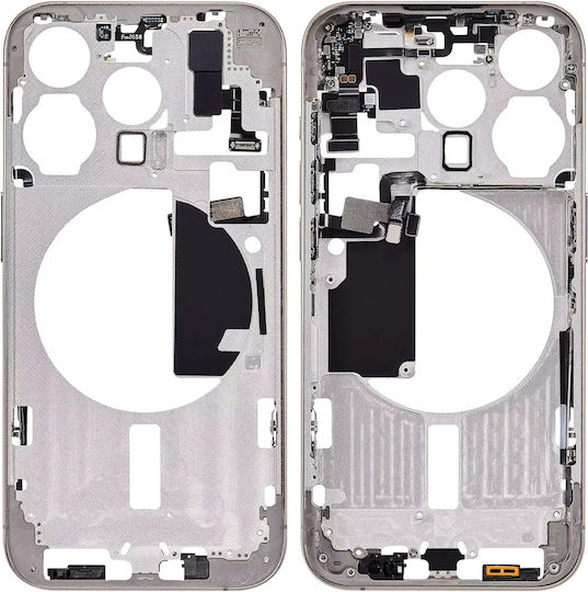 Mid-frame Housing W Small Parts Iphone 15 Pro Us Version Aftermarket Plus Natural Titanium