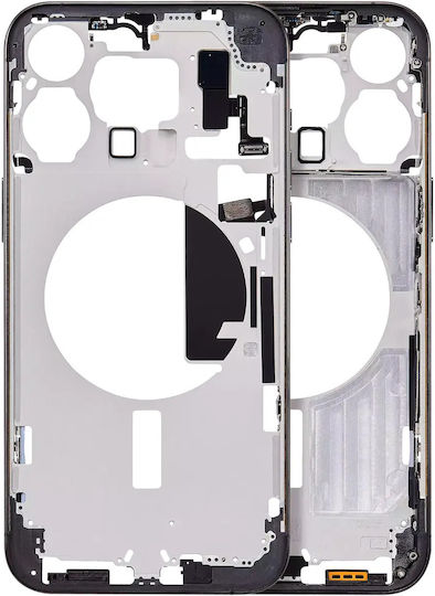 Mid-frame Housing W Small Parts Iphone 15 Pro Max Eu Global Version Aftermarket Plus Black Titanium