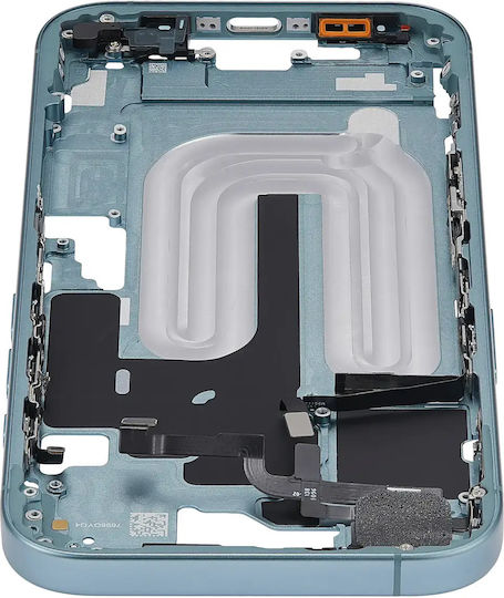 Mid-frame Housing Power Volume Button Iphone 16 Us Version Aftermarket Plus Teal