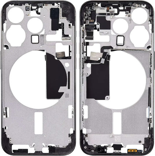 Mid-frame Housing W Small Parts Iphone 15 Pro Us Version Aftermarket Plus Black Titanium