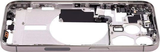 Mid-frame Housing W Small Parts Iphone 15 Pro Us Version Aftermarket Plus Natural Titanium