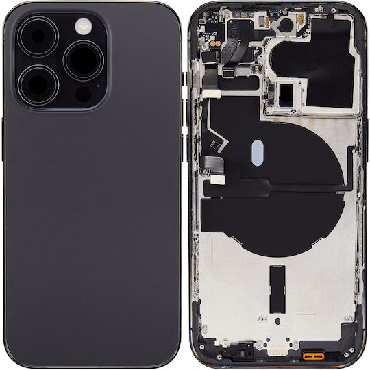 Back Housing W Small Parts Iphone 14 Pro Us Version Aftermarket Plus Space Black
