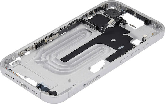 Mid-frame Housing Power Volume Button Iphone 16 Eu Global Version Aftermarket Plus White