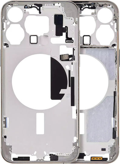 Mid-frame Housing W Small Parts Iphone 15 Pro Max Us Version Aftermarket Plus Natural Titanium