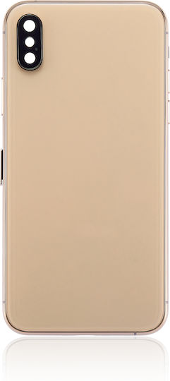 Back Housing Small Components Pre-installed Iphone Xs No Logo Aftermarket Plus Gold