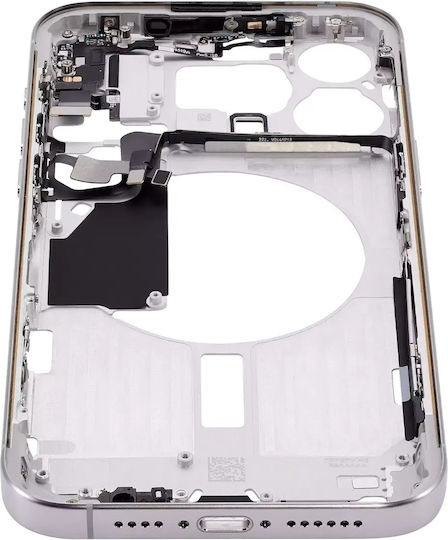 Mid-frame Housing W Small Parts Iphone 15 Pro Max Eu Global Version Aftermarket Plus White Titanium