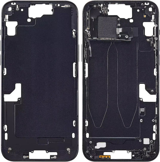 Mid-frame Housing W Small Parts Iphone 15 Plus Eu Global Version Aftermarket Plus Black